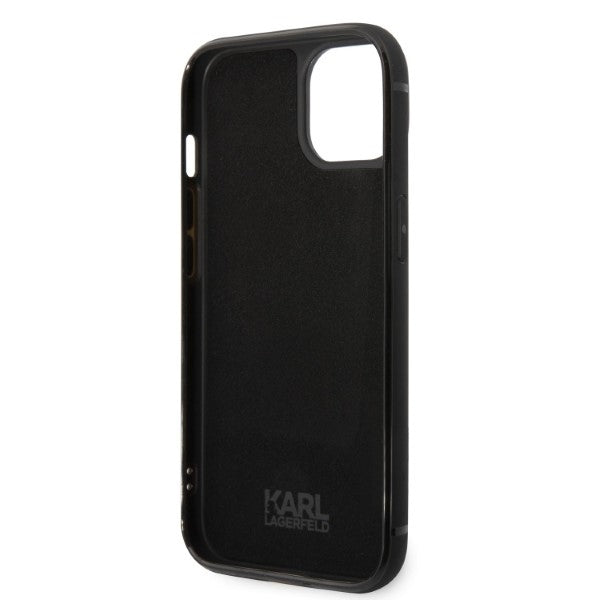 Case for Apple iPhone 14 Plus, Karl Lagerfeld, Cardslots Signature Logo, Black