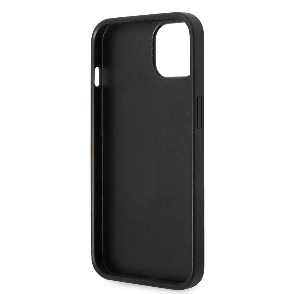 Etui na Apple iPhone 14 Plus, Karl Lagerfeld, Saffiano Karl's Head, Srebrne