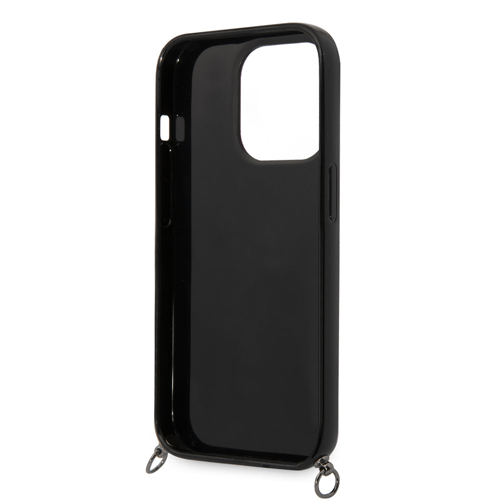 Etui na Apple iPhone 14 Pro Max, Karl Lagerfeld, Color Stripes with Strap, Różowy