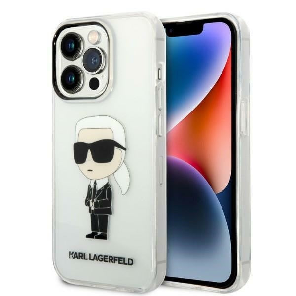 Etui na Apple iPhone 14 Pro Max, Karl Lagerfeld, Ikonik Karl, Przezroczyste