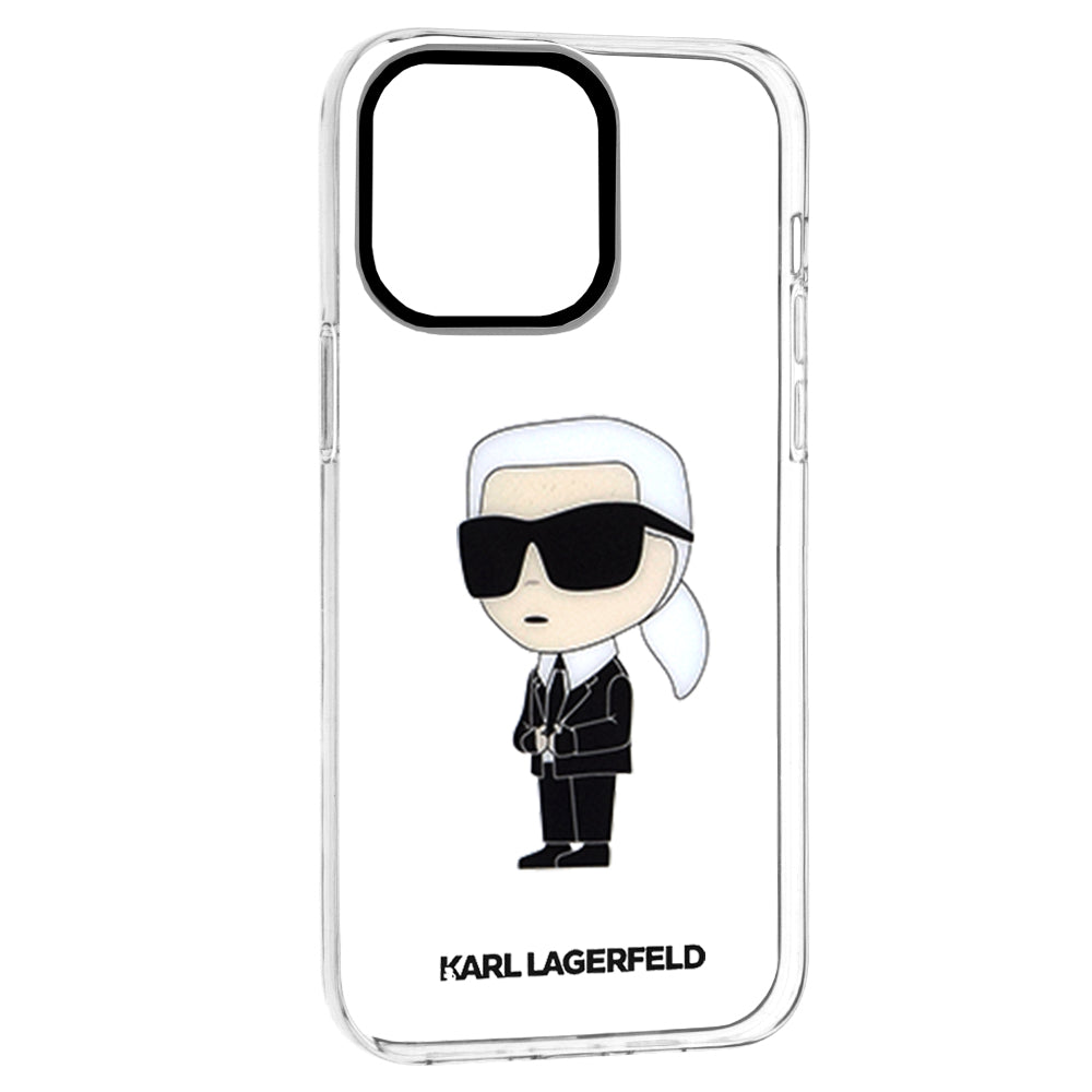 Etui na Apple iPhone 14 Pro Max, Karl Lagerfeld, Ikonik Karl, Przezroczyste