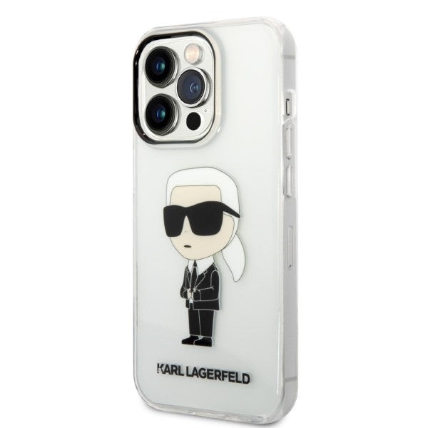 Etui na Apple iPhone 14 Pro Max, Karl Lagerfeld, Ikonik Karl, Przezroczyste