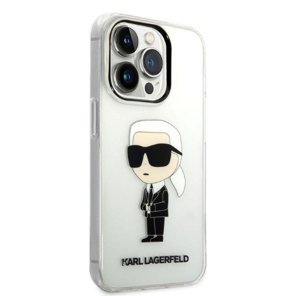 Etui na Apple iPhone 14 Pro Max, Karl Lagerfeld, Ikonik Karl, Przezroczyste