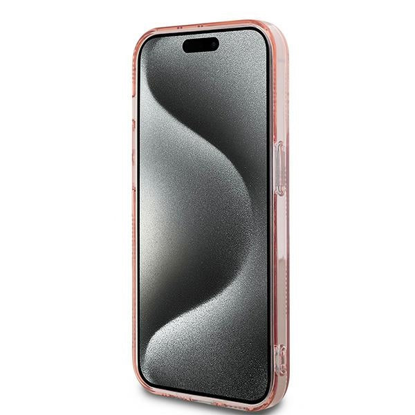 Etui na Apple iPhone 14 Pro Max, Karl Lagerfeld, IML Luxury Monogram Choupette's Head, Różowy