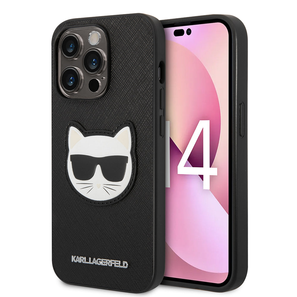 Etui na Apple iPhone 14 Pro Max, Karl Lagerfeld, Saffiano Choupette's Head, Czarne
