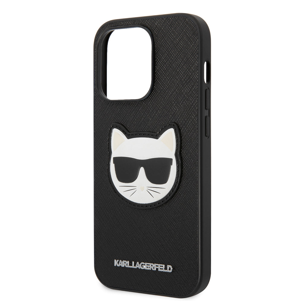 Etui na Apple iPhone 14 Pro Max, Karl Lagerfeld, Saffiano Choupette's Head, Czarne
