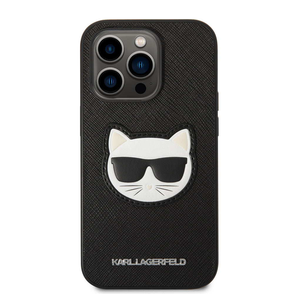 Etui na Apple iPhone 14 Pro Max, Karl Lagerfeld, Saffiano Choupette's Head, Czarne