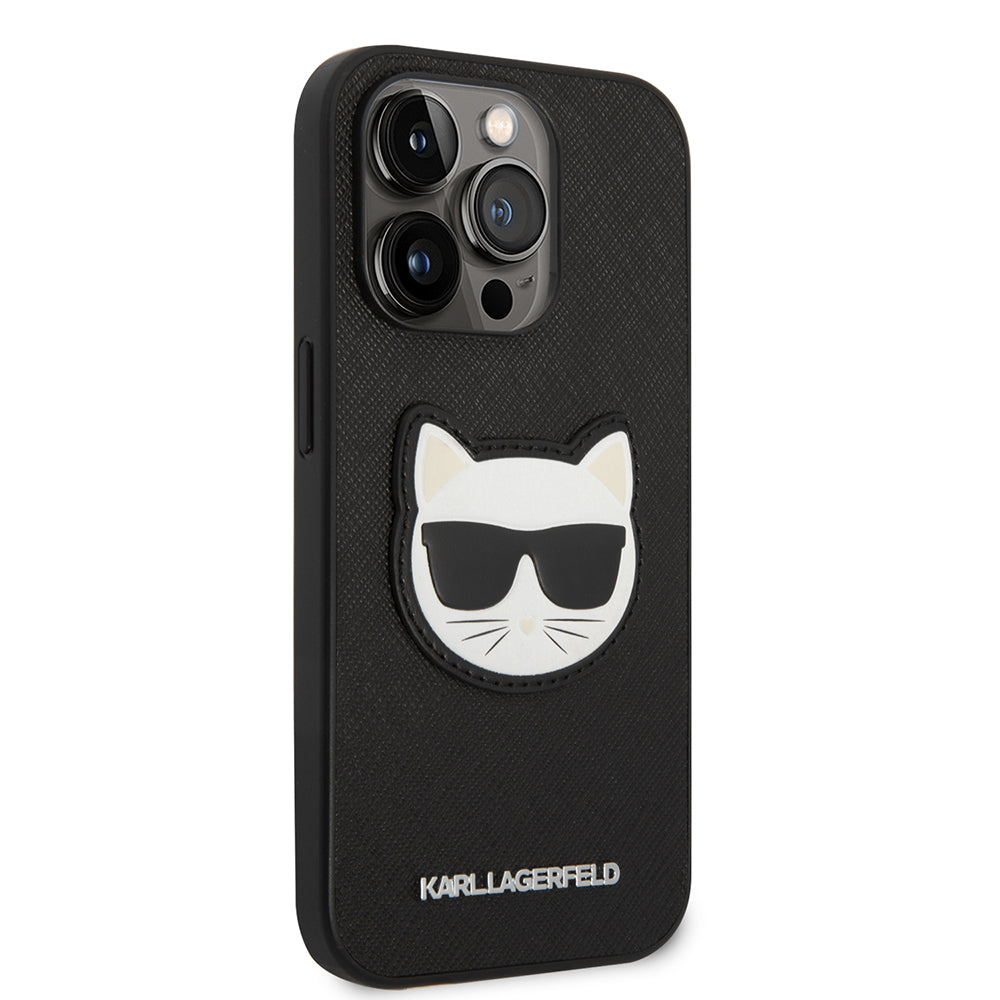 Etui na Apple iPhone 14 Pro Max, Karl Lagerfeld, Saffiano Choupette's Head, Czarne