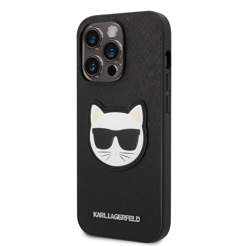 Etui na Apple iPhone 14 Pro Max, Karl Lagerfeld, Saffiano Choupette's Head, Czarne