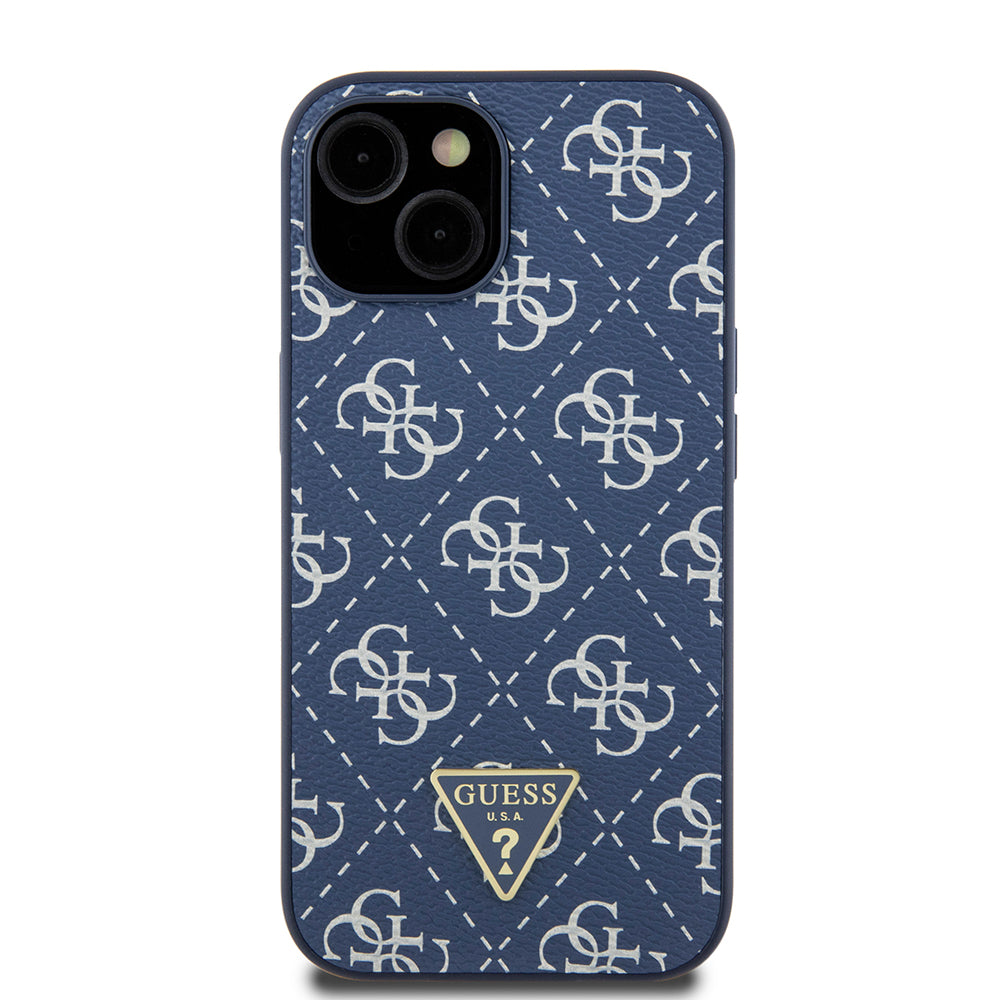 Etui na Apple iPhone 15, Guess, 4G Triangle Logo, Niebieskie
