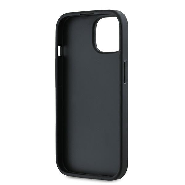 Etui na Apple iPhone 15, Karl Lagerfeld, Diagonal Quilted Script, Czarne