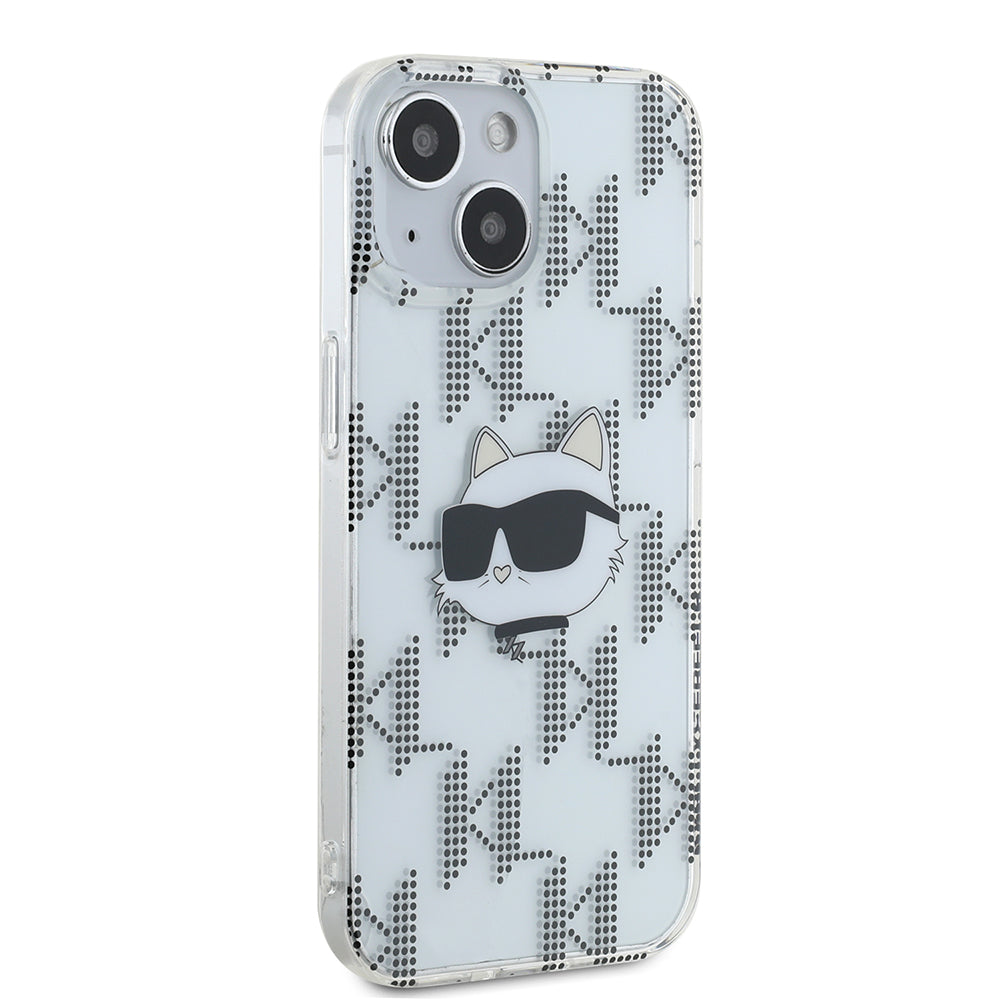 Etui na Apple iPhone 15, Karl Lagerfeld, IML Electroplated Choupette Head, Przezroczyste