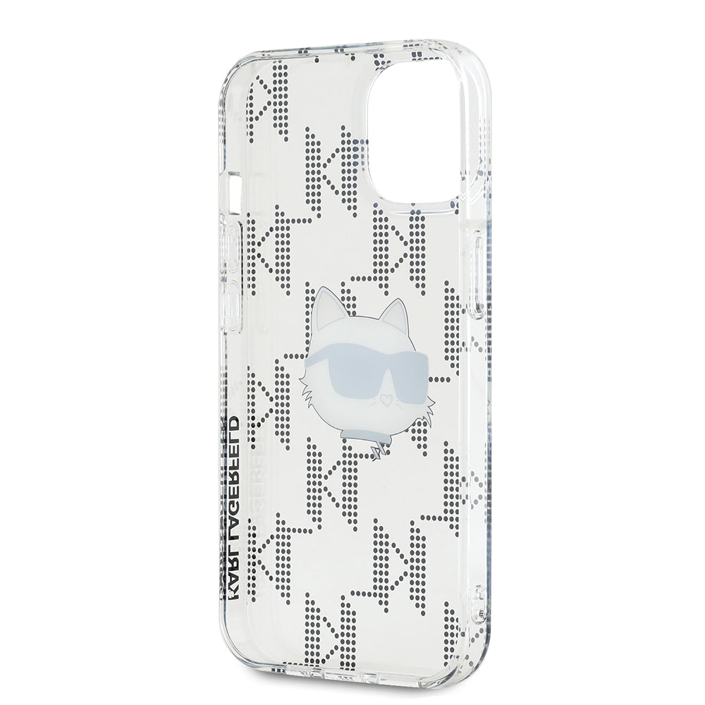 Etui na Apple iPhone 15, Karl Lagerfeld, IML Electroplated Choupette Head, Przezroczyste