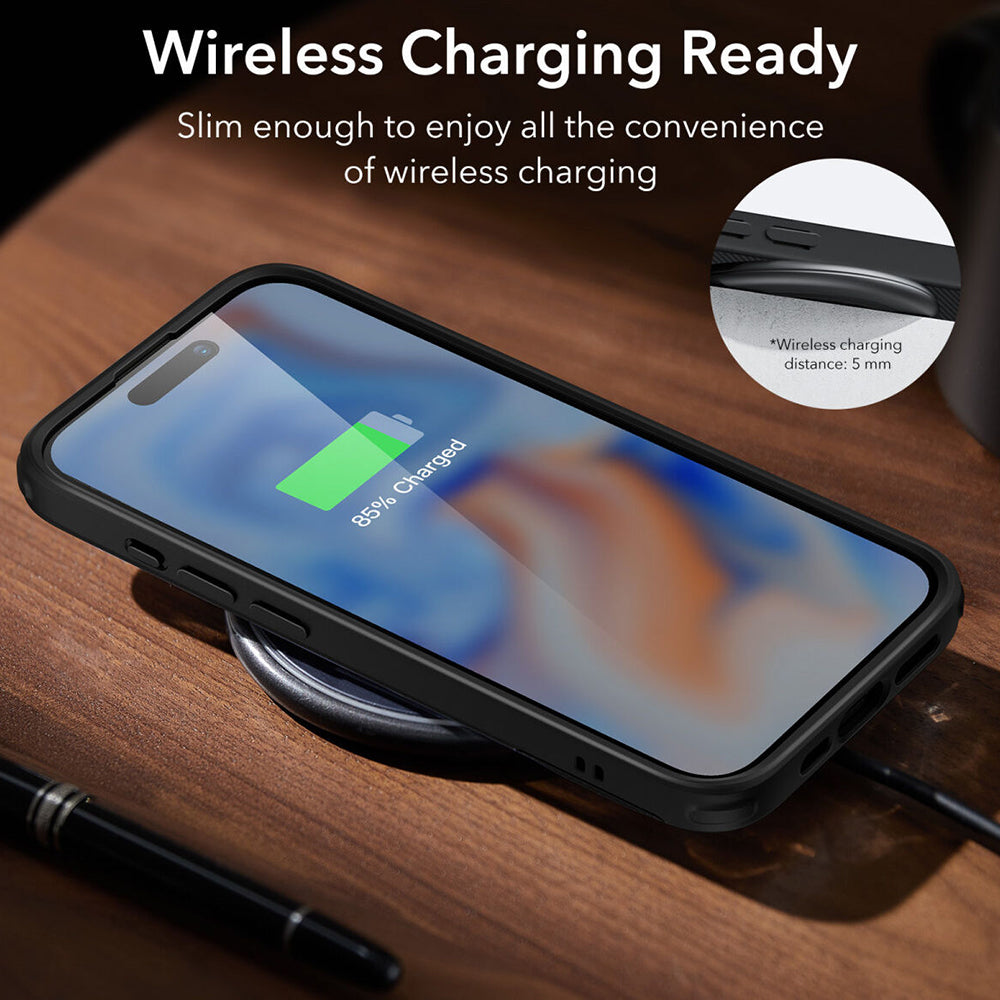Etui do Apple iPhone 15 Plus, ESR, Air Shield Boost Kickstand, Czarne