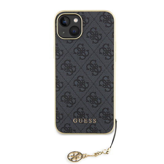 Etui na Apple iPhone 15 Plus, Guess, 4G Charm, Szare