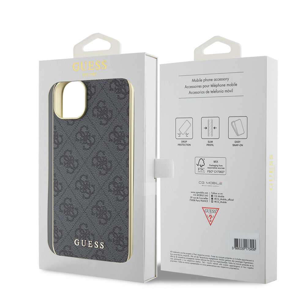 Etui na Apple iPhone 15 Plus, Guess, 4G Charm, Szare