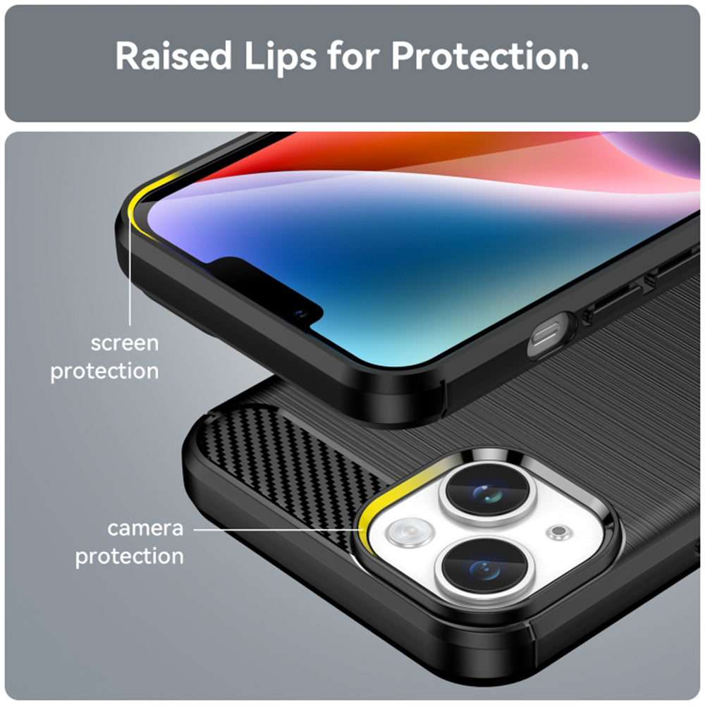 Etui na Apple iPhone 15 Plus, Techsuit, Carbon, Czarny