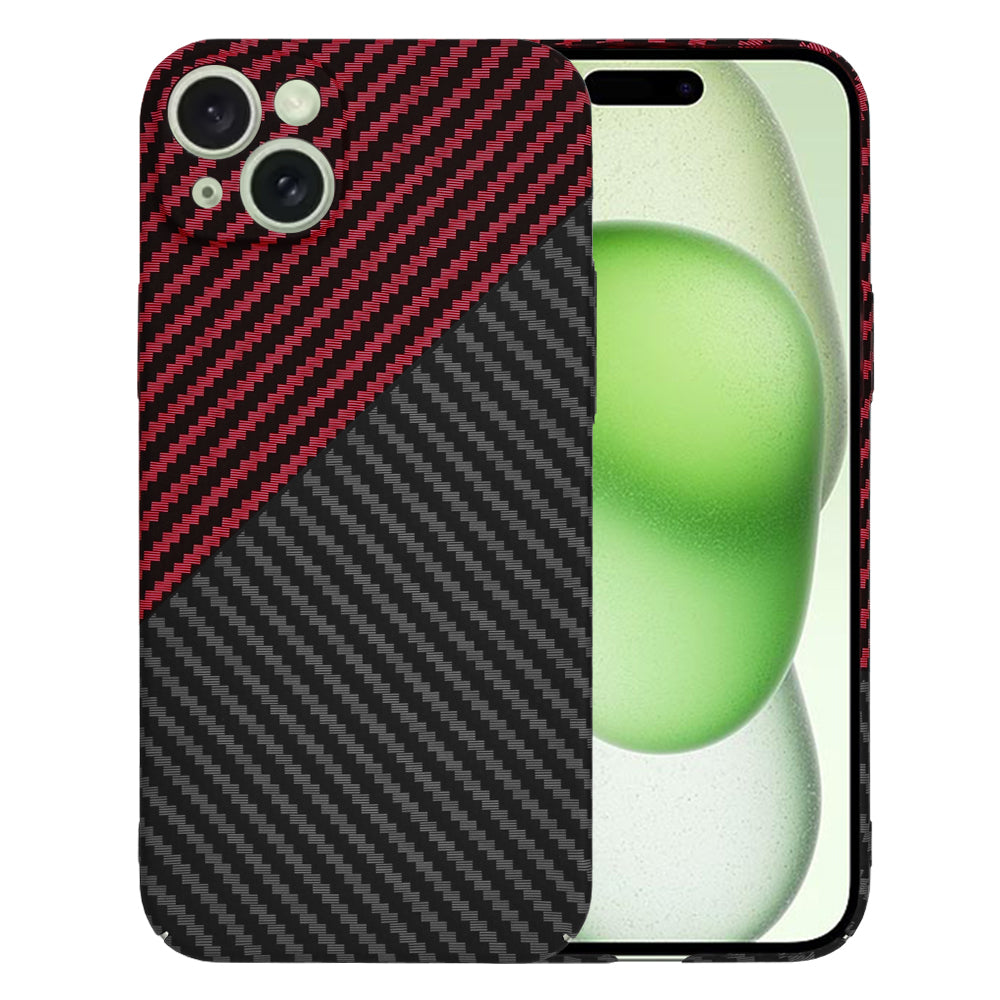Etui na Apple iPhone 15 Plus, Techsuit, Carbonite FiberShell, Czarno-Czerwone