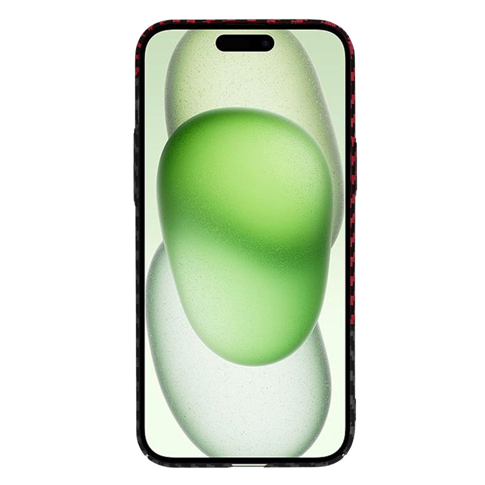 Etui na Apple iPhone 15 Plus, Techsuit, Carbonite FiberShell, Czarno-Czerwone