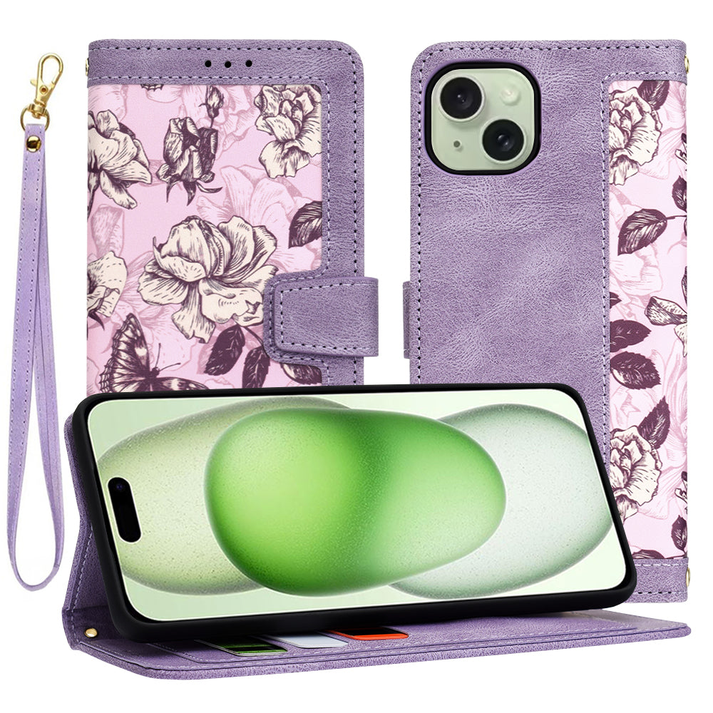 Etui na Apple iPhone 15 Plus, Techsuit, FlipCraft, Fioletowy