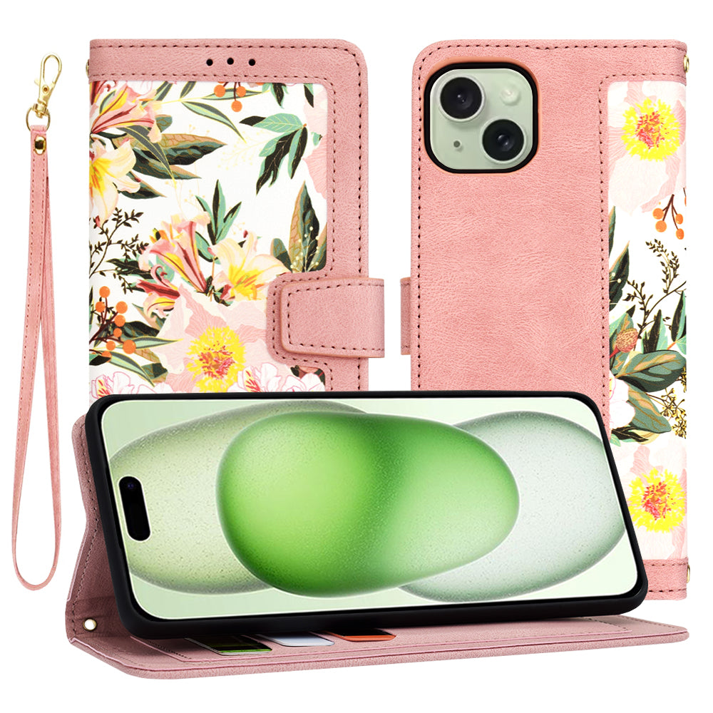 Etui na Apple iPhone 15 Plus, Techsuit, FlipCraft, Różowe