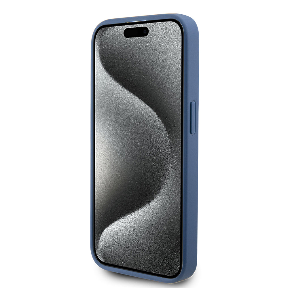Etui na Apple iPhone 15 Pro, Guess, 4G Stripe, Niebieskie