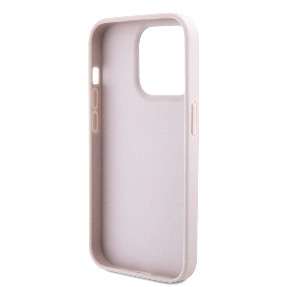 Etui dla Apple iPhone 15 Pro, Guess, Crossbody 4G Metal Logo, Różowy