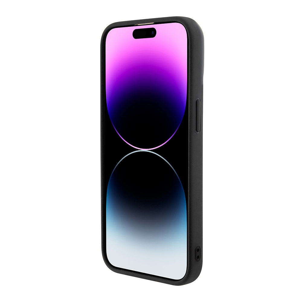 Etui na Apple iPhone 15 Pro, Guess, PU Square Mirror Script Logo, Czarne GUHCP15LPMSDGSK