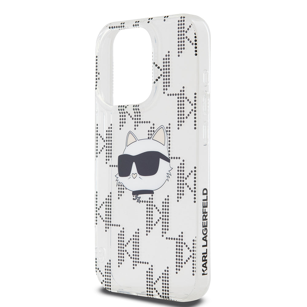 Etui na Apple iPhone 15 Pro, Karl Lagerfeld, IML Electroplated Choupette Head, Przezroczyste