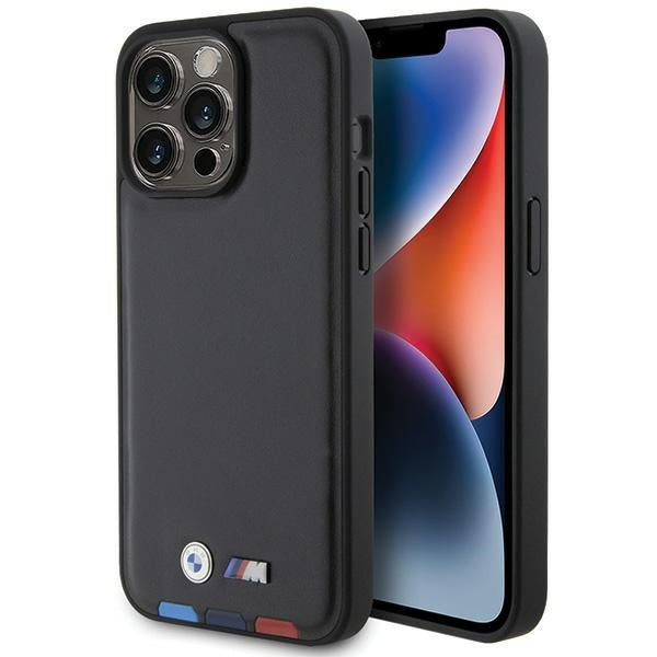 Etui na Apple iPhone 15 Pro Max, BMW, Stamp Tricolor, Czarne