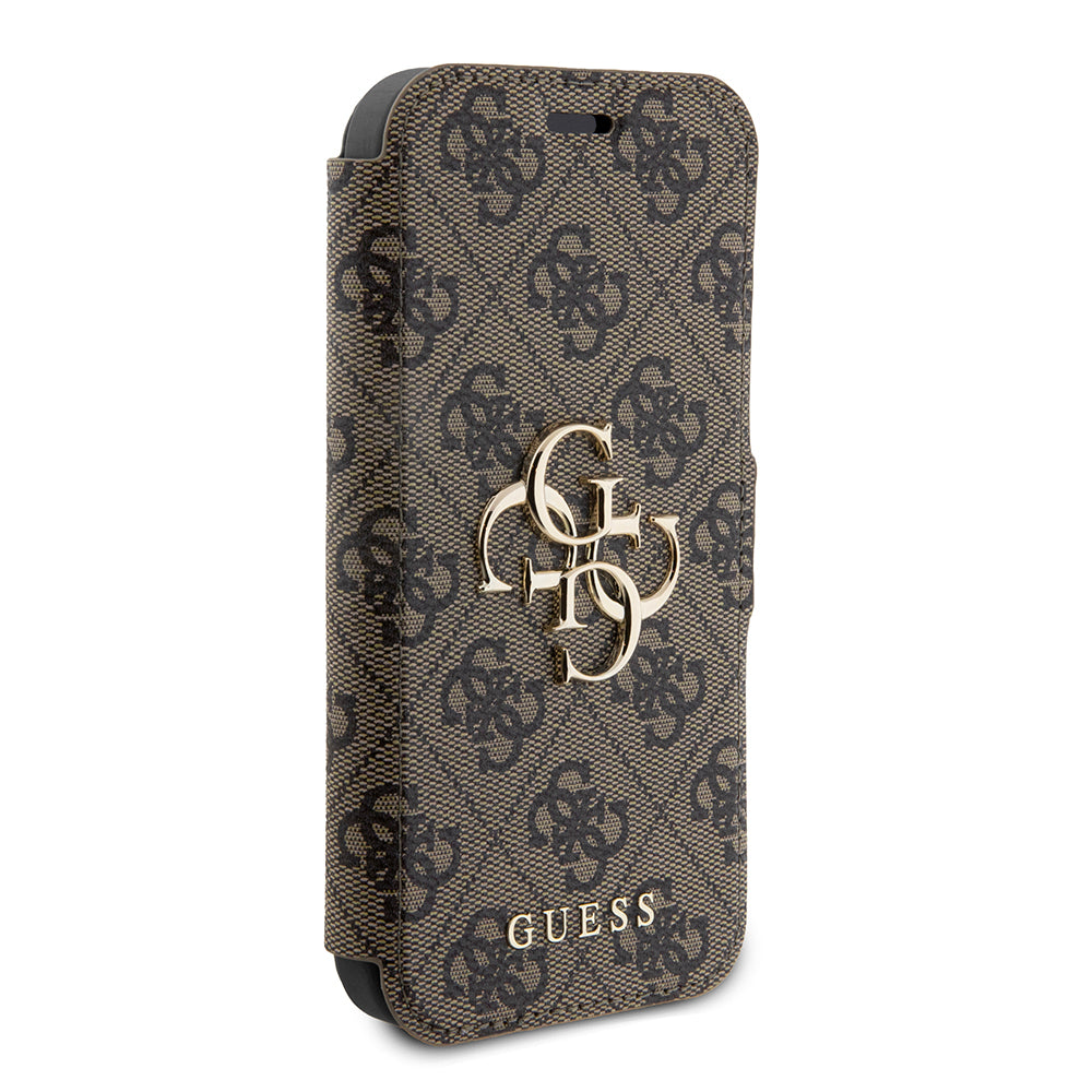 Etui na Apple iPhone 15 Pro Max, Guess, 4G Book, Brązowy
