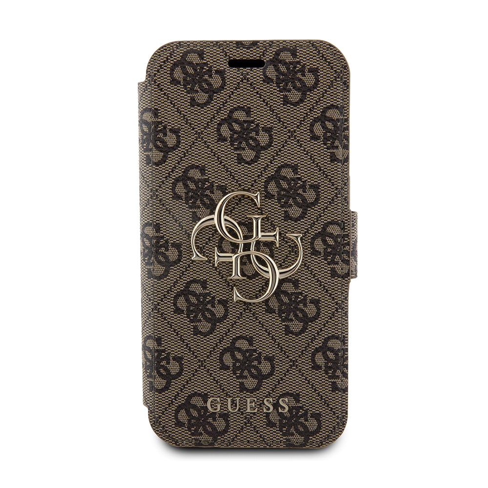 Etui na Apple iPhone 15 Pro Max, Guess, 4G Book, Brązowy