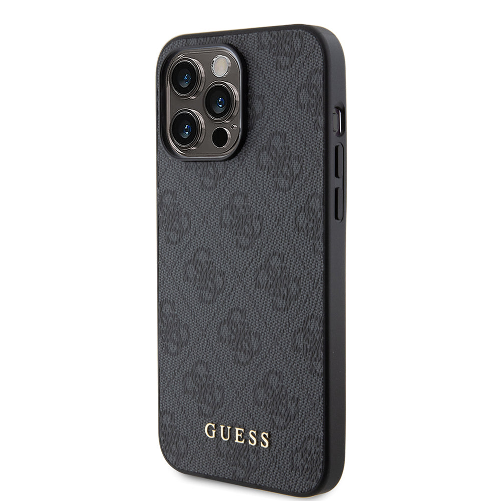 Etui na Apple iPhone 15 Pro Max, Guess, 4G Metal Gold Logo, Szare