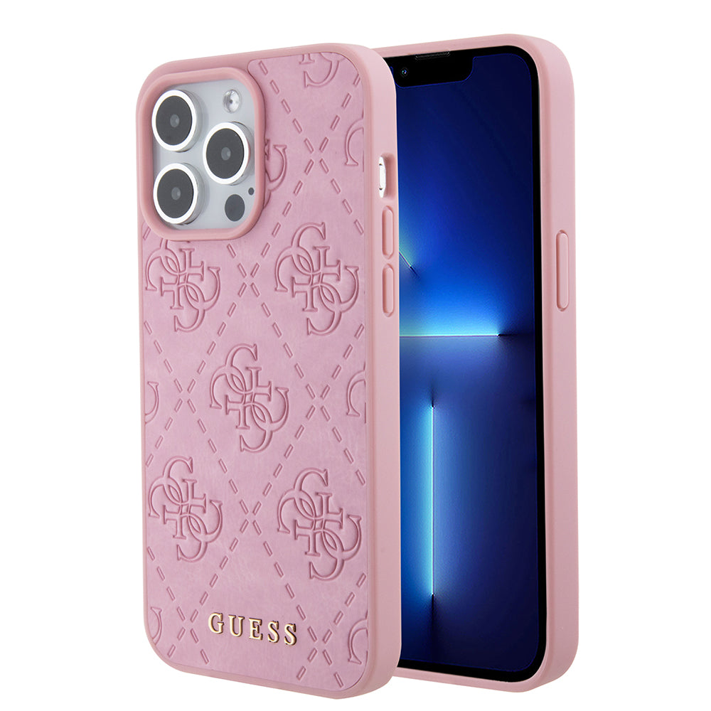 Etui na Apple iPhone 15 Pro Max, Guess, 4G Stamped, Różowy