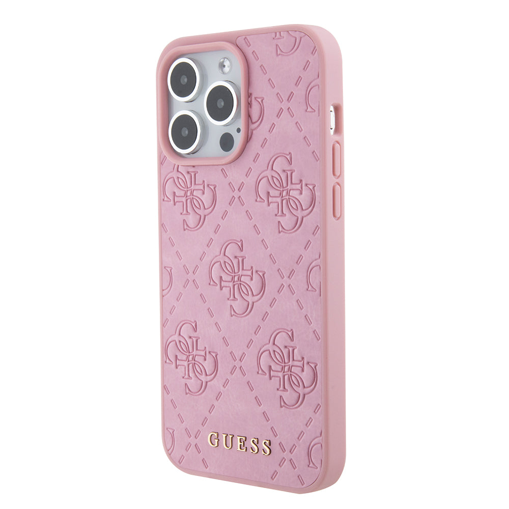 Etui na Apple iPhone 15 Pro Max, Guess, 4G Stamped, Różowy