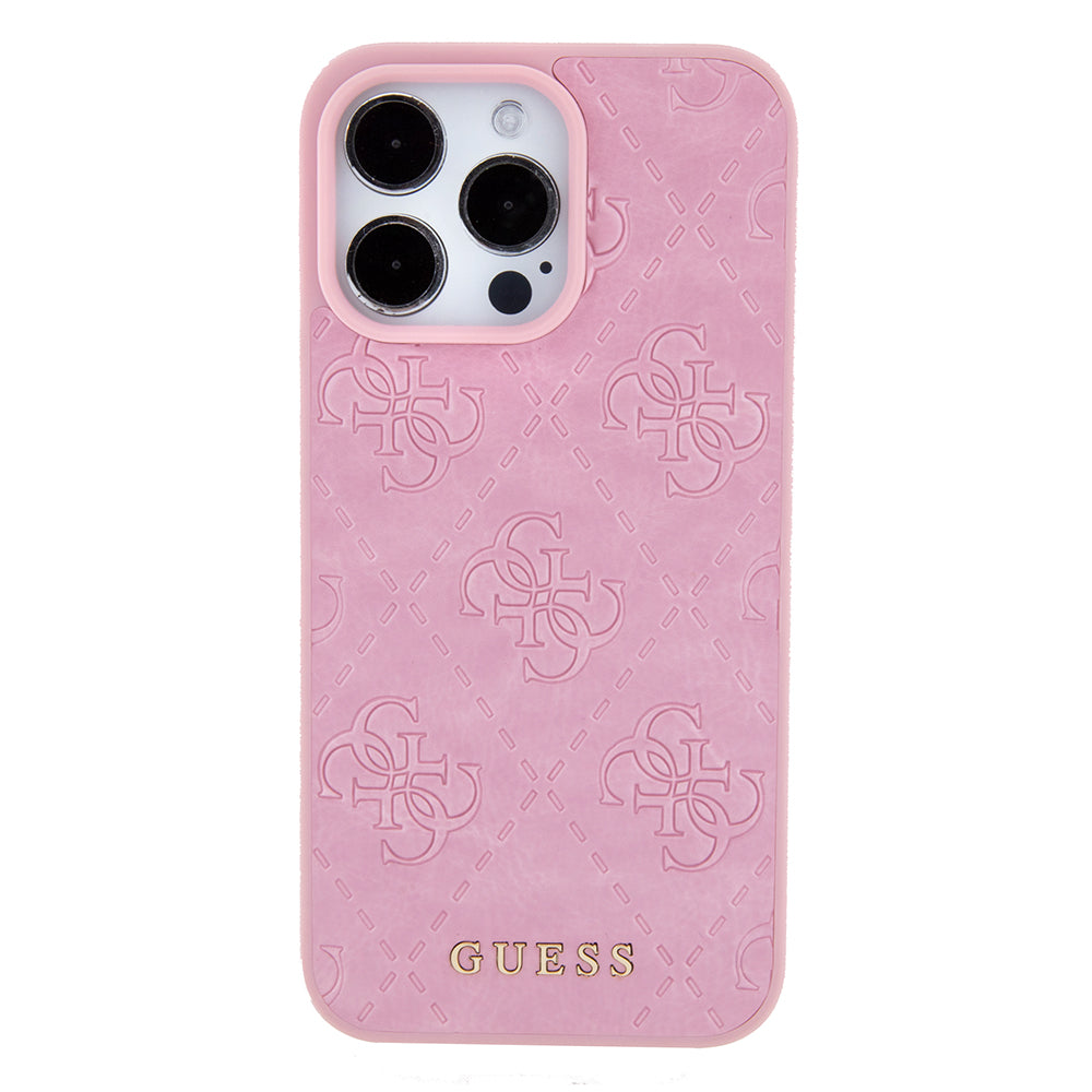 Etui na Apple iPhone 15 Pro Max, Guess, 4G Stamped, Różowy