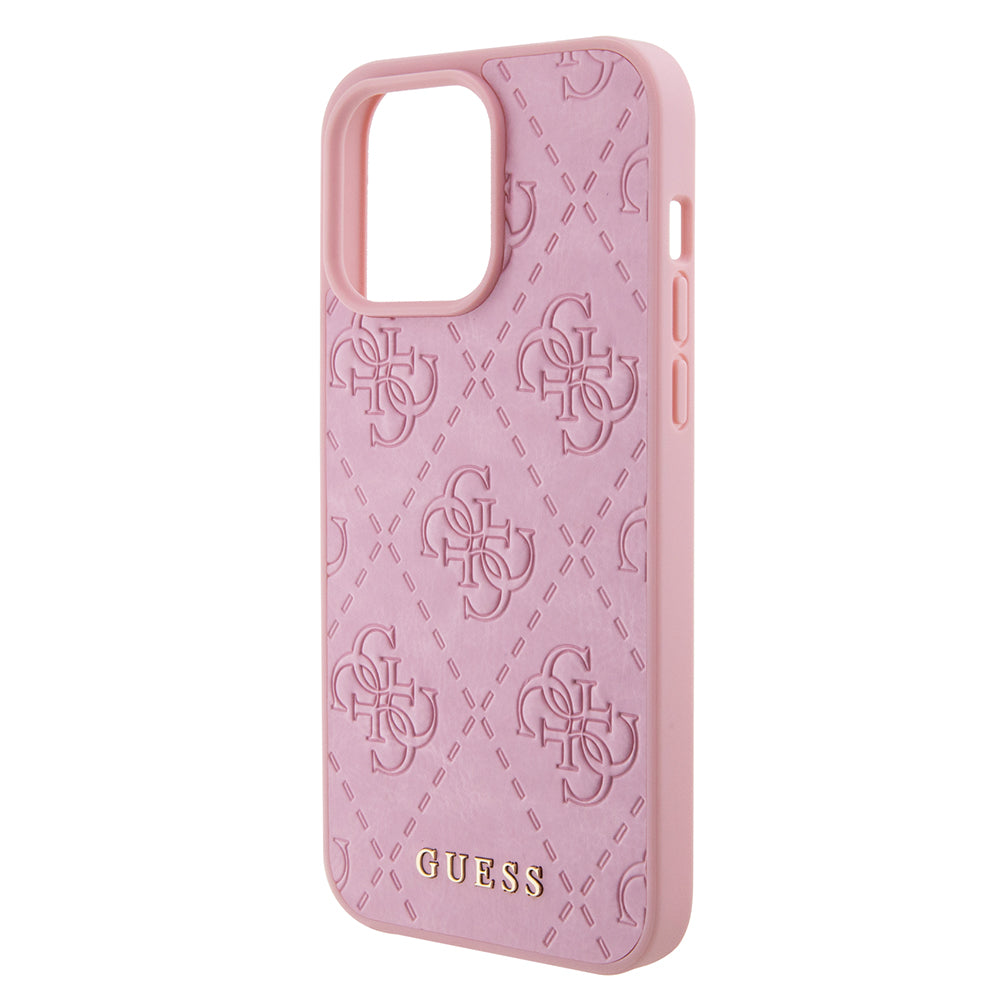 Etui na Apple iPhone 15 Pro Max, Guess, 4G Stamped, Różowy
