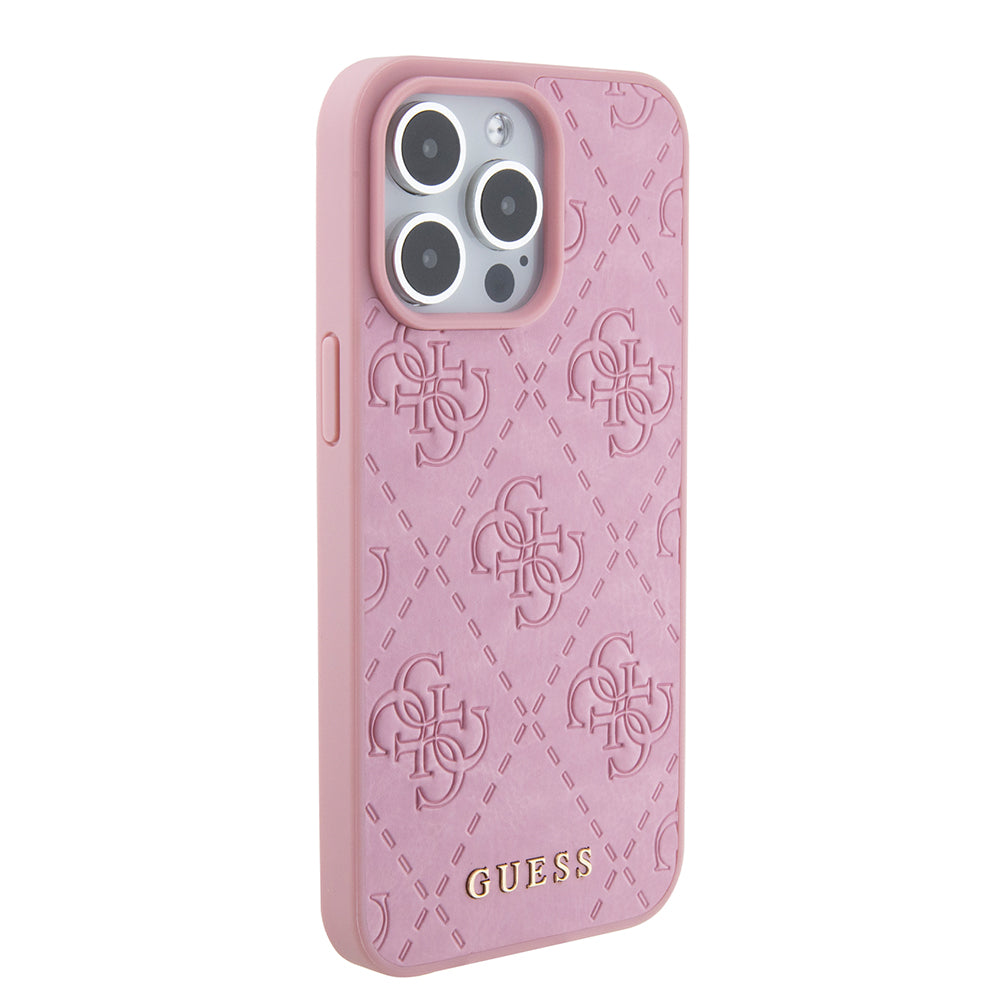Etui na Apple iPhone 15 Pro Max, Guess, 4G Stamped, Różowy