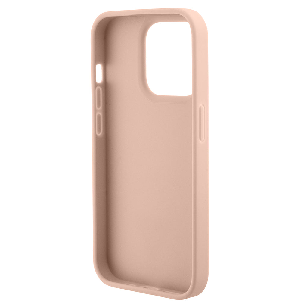 Etui na Apple iPhone 15 Pro Max, Guess, Croco Triangle Metal Logo, Różowy