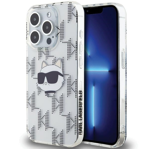 Etui na Apple iPhone 15 Pro Max, Karl Lagerfeld, IML Electroplated Choupette Head, Przezroczyste