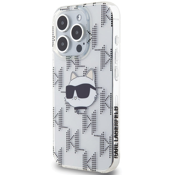 Etui na Apple iPhone 15 Pro Max, Karl Lagerfeld, IML Electroplated Choupette Head, Przezroczyste