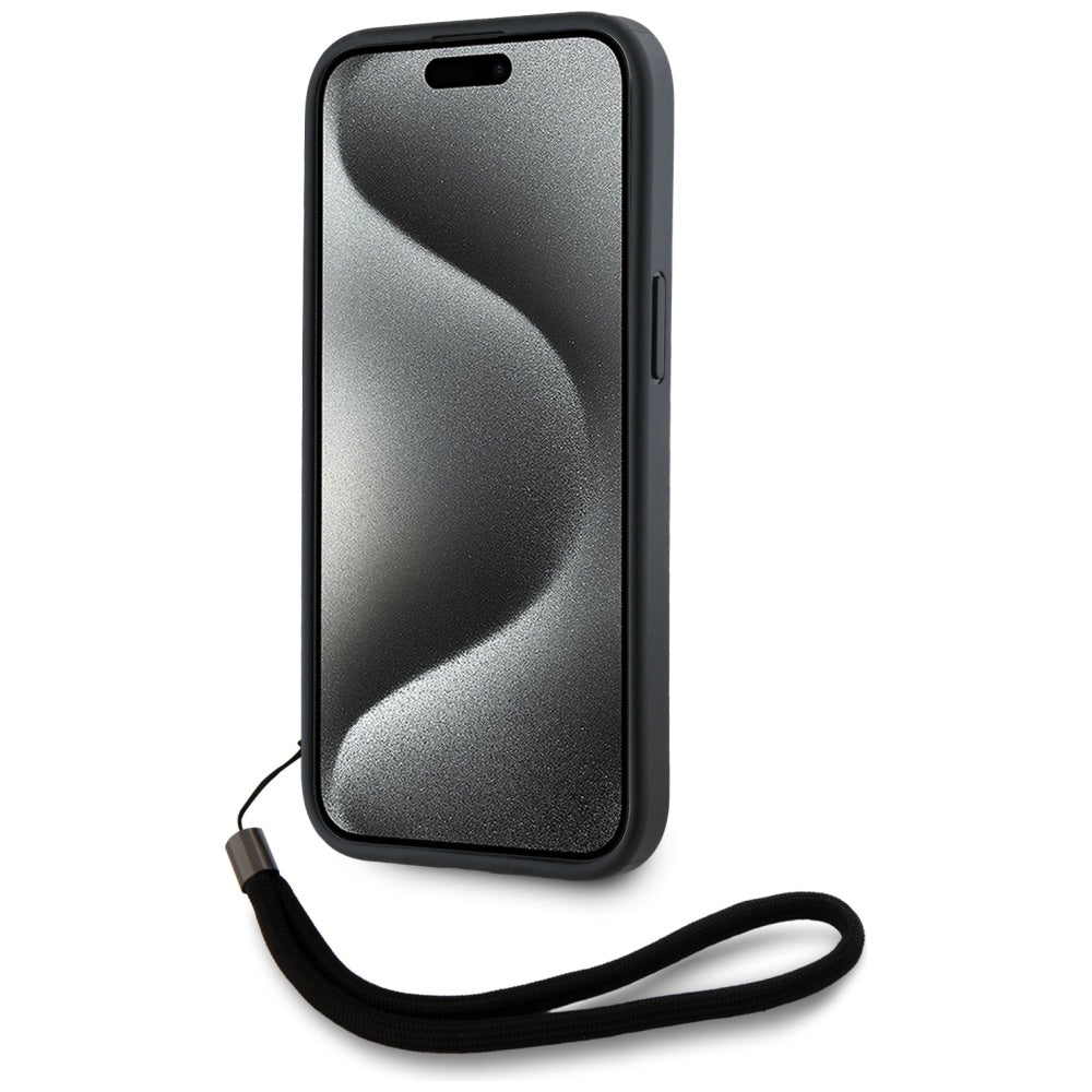 Etui na Apple iPhone 15 Pro Max, Karl Lagerfeld, Saffiano Athleisure Stripes with Strap, Rosie