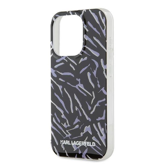 Etui na Apple iPhone 15 Pro Max, Karl Lagerfeld, Zebra with Cord Strap, Fioletowy