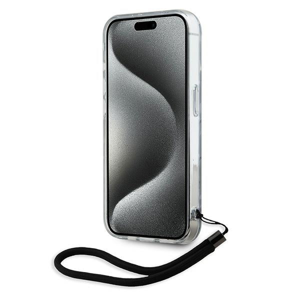 Etui na Apple iPhone 15 Pro Max, Karl Lagerfeld, Zebra with Cord Strap, Fioletowy