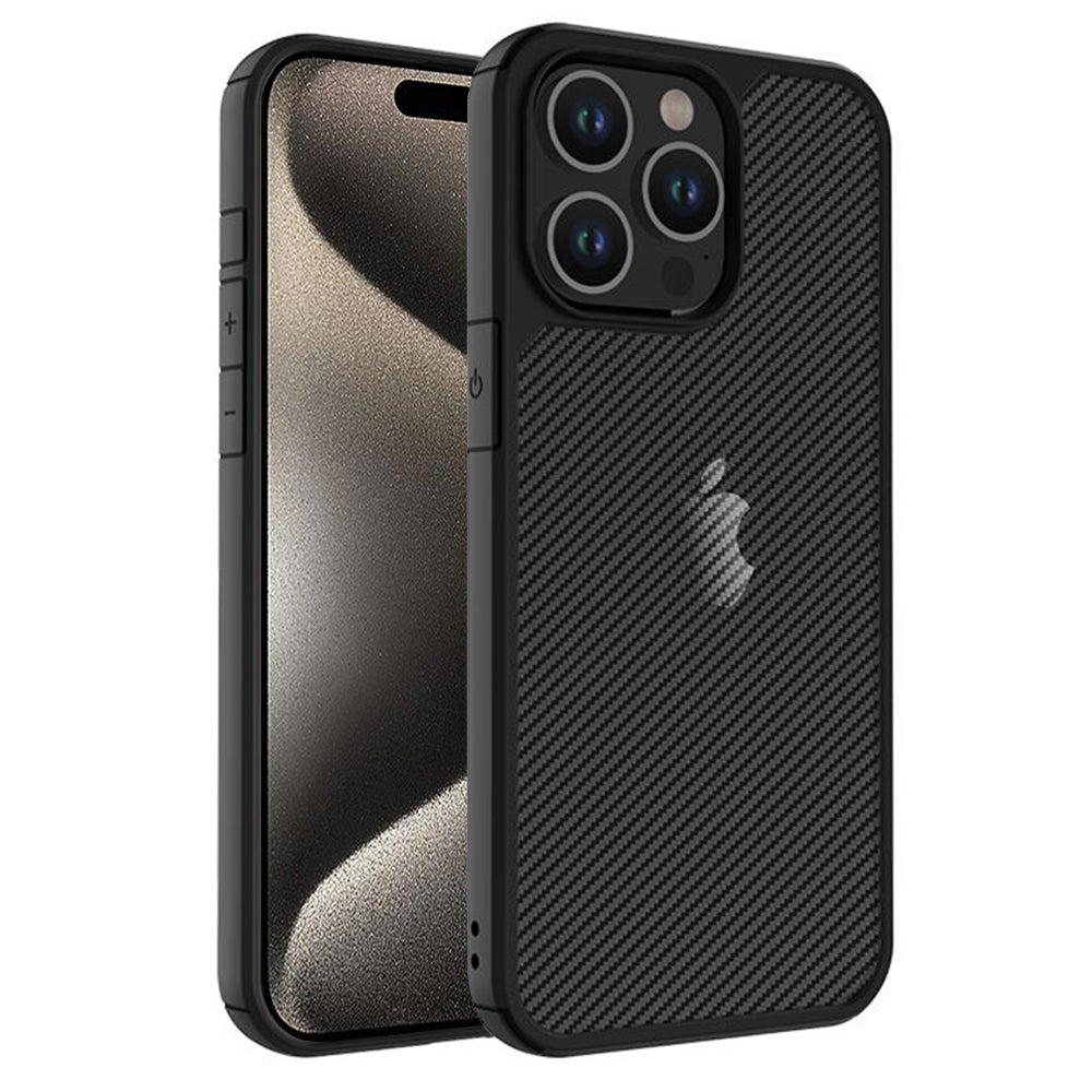 Etui na Apple iPhone 15 Pro Max, Techsuit, CarbonFuse, Czarne