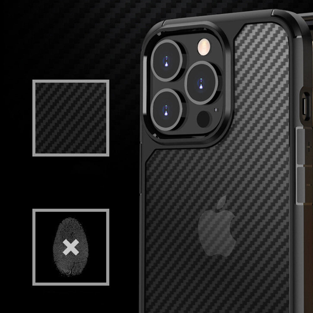 Etui na Apple iPhone 15 Pro Max, Techsuit, CarbonFuse, Czarne