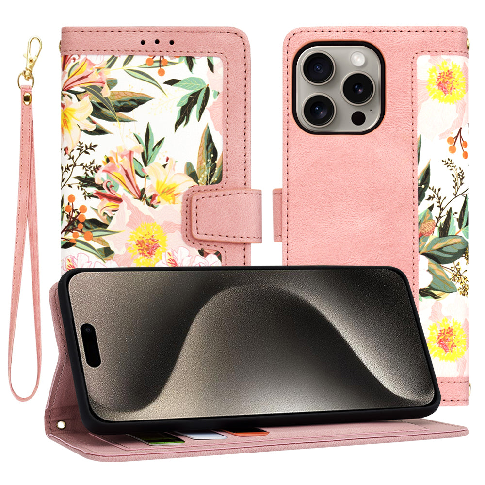 Etui na Apple iPhone 15 Pro Max, Techsuit, FlipCraft, Różowe