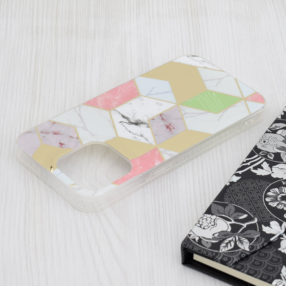Etui na Apple iPhone 15 Pro Max, Techsuit, Marble, Fioletowy