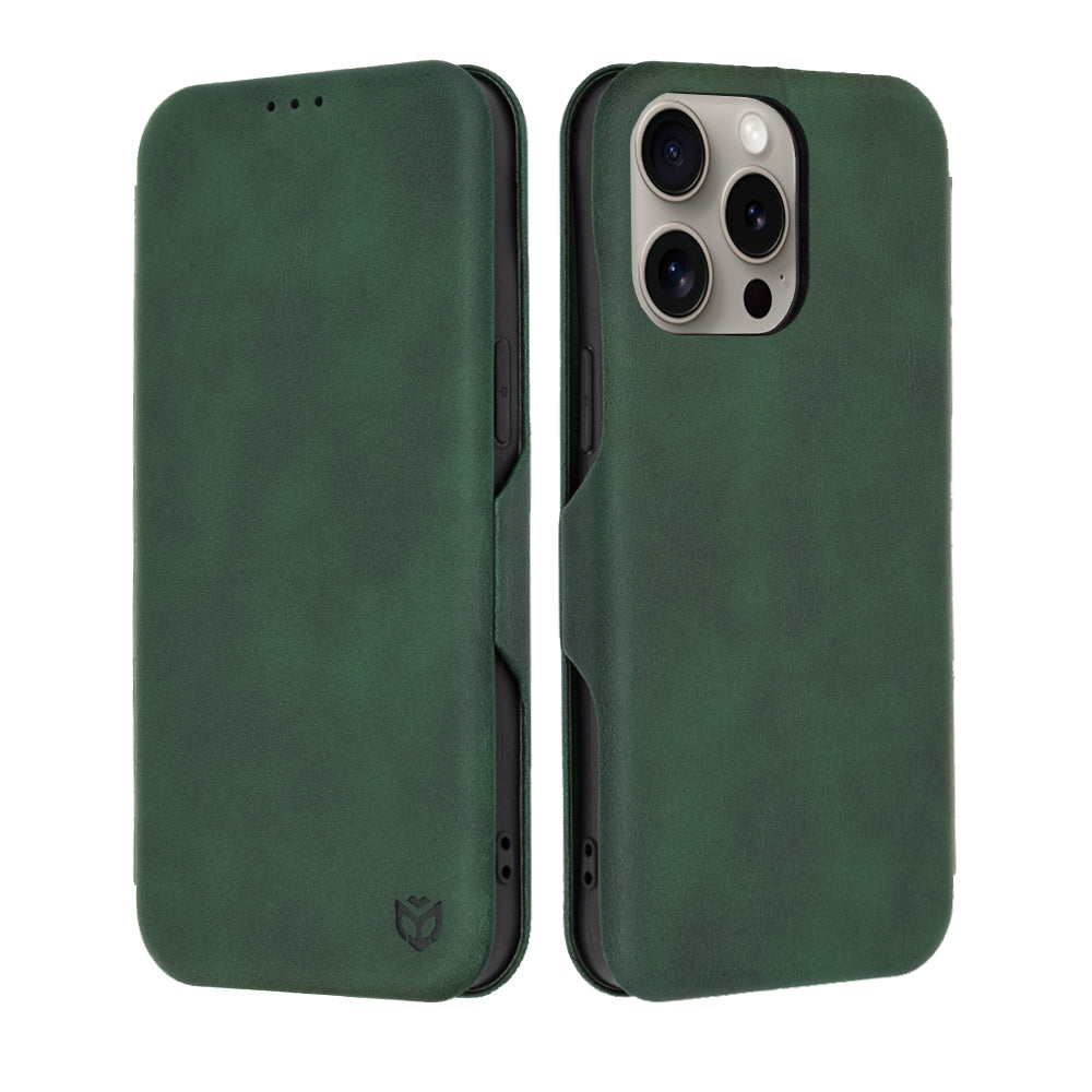 Etui na Apple iPhone 15 Pro Max, Techsuit, Safe Wallet Plus, Zielony