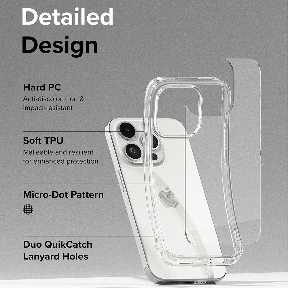 Etui na Apple iPhone 15 Pro, Ringke, Fusion, Przezroczyste